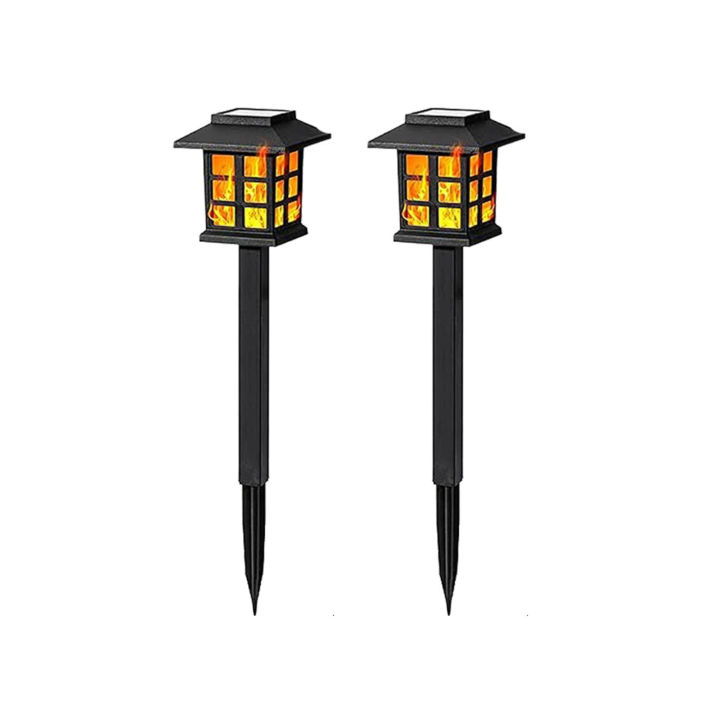 2/4 pcs 10LEDS Solar Flame Torch Light Flickering Light Garden Decoration For Halloween Outdoor Lawn Path Yard Patio Floor Lamp