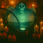 Halloween Mini LED Pumpkin Light Fogger Water Fountain Pond Fog Machine Atomizer