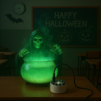 Halloween Mini LED Pumpkin Light Fogger Water Fountain Pond Fog Machine Atomizer