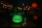 Halloween Mini LED Pumpkin Light Fogger Water Fountain Pond Fog Machine Atomizer