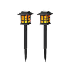 2/4 pcs 10LEDS Solar Flame Torch Light Flickering Light Garden Decoration For Halloween Outdoor Lawn Path Yard Patio Floor Lamp