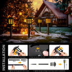 2/4 pcs 10LEDS Solar Flame Torch Light Flickering Light Garden Decoration For Halloween Outdoor Lawn Path Yard Patio Floor Lamp
