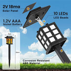 2/4 pcs 10LEDS Solar Flame Torch Light Flickering Light Garden Decoration For Halloween Outdoor Lawn Path Yard Patio Floor Lamp