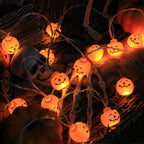 Halloween Decoration Led Light String Pumpkin Skull Head Eyeball Shaped Lamp String Trick Or Treat Lantern Horror Halloween Day